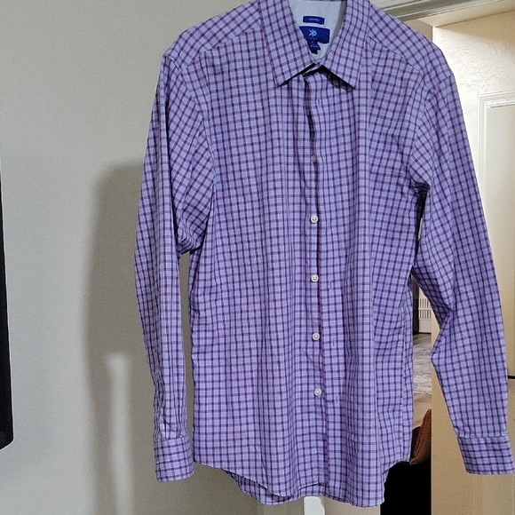 Calvin Klein Other - Calvin Klein Egara Purple Checkered Dress Shirt